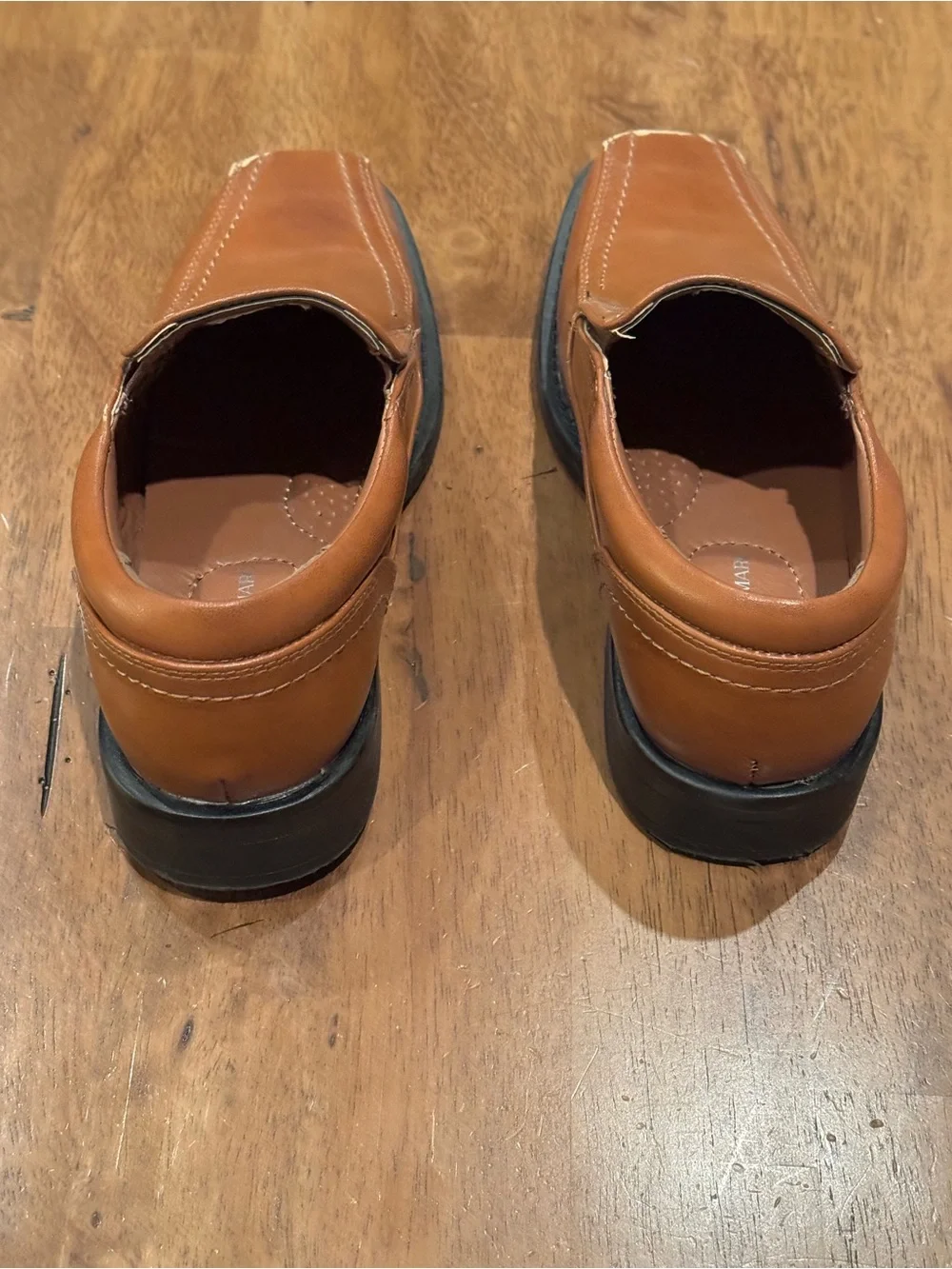 Bruno Marc Boys Brown Slip-On Dress Shoes Size 3 – Faux Leather